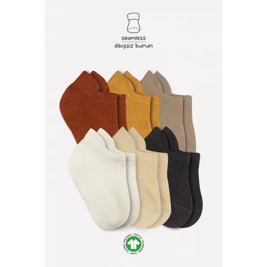 جوارب مبطنة ممشطة (24-36 شهر) (ملون)، 6 أزواج من بيستايل - BiOrganic - Image 12