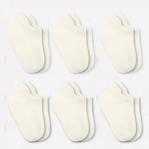 جوارب مبطنة ممشطة (12-24 شهر) (بيج)، 6 أزواج من بيستايل - BiOrganic - Image 2