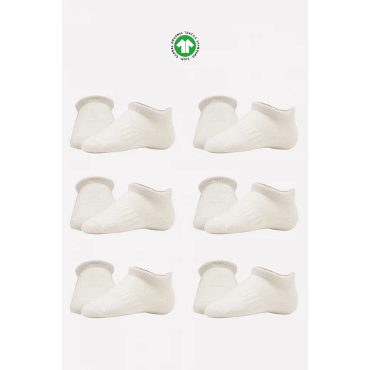 جوارب مبطنة ممشطة (24-36 شهر) (بيج)، 6 أزواج من بيستايل - BiOrganic - Image 7