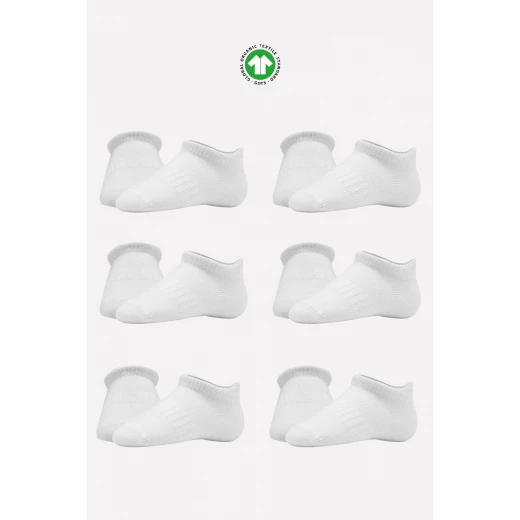 جوارب مبطنة ممشطة (12-24 شهر) (أبيض)، 6 أزواج من بيستايل - BiOrganic - Image 7