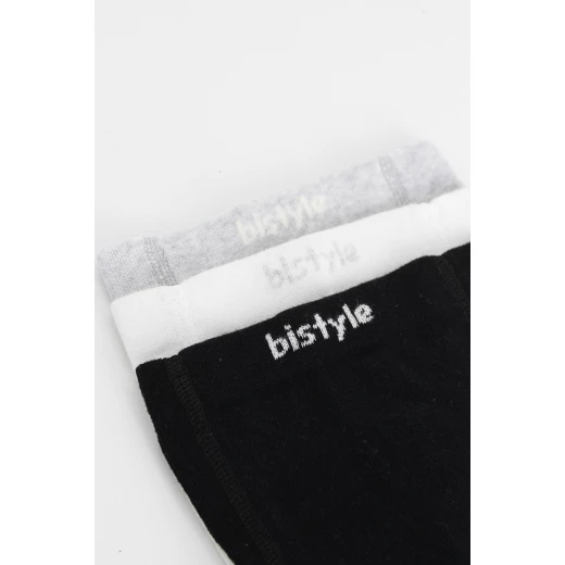 بنطال ضيق من القطن الممشط، 3 أزواج (0-6) (أسود، رمادي، أبيض)  من بيستايل - BiOrganic - Image 7