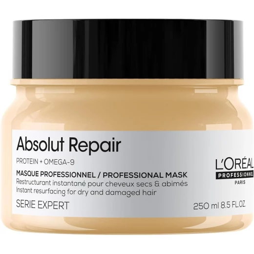 L'Oréal Professionnel Paris Absolut Repair Mask - Nourishing Protein Treatment For Dry & Damaged Hair, Hydrates, Repairs Damage & Adds Hair Shine, Color Safe L'Oréal Professionnel Paris Absolut Repair Mask - Nourishing Protein Treatment For Dry & Damaged Hair, Hydrates, Repairs Damage & Adds Hair Shine, Color Safe