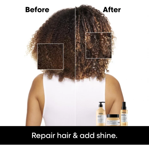 L'Oréal Professionnel Paris Absolut Repair Mask - Nourishing Protein Treatment For Dry & Damaged Hair, Hydrates, Repairs Damage & Adds Hair Shine, Color Safe - Loreal professionnel - Image 6