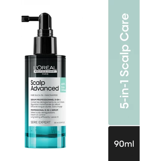 L'Oréal Professionnel |Scalp Advanced Anti-Oiliness 5 in 1 professional leave-in serum, defeats 5 scalp deregulation | SERIE EXPERT | 90ml - Loreal professionnel - Image 4