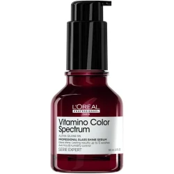 L'Oréal Professionnel Hair Serum for Ultra Strong Shine for All Hair Types and Instant Glass Shine, with 5% Alpha Silane, Vegan, Serie Expert, Vitamino Colour Spectrum Glass Shine Serum, 50ml