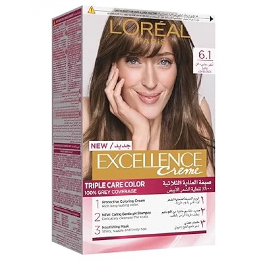 L’Oréal Paris Excellence, 6.1 Dark Ash Blonde L’Oréal Paris Excellence, 6.1 Dark Ash Blonde