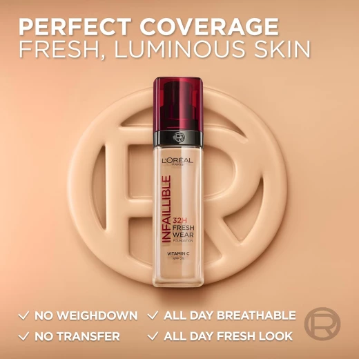 L'Oreal Paris, Infallible 32hr Freshwear Foundation 260 Golden Sun - L'Oreal Paris - Image 5