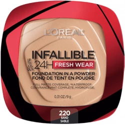 L’Oréal Paris Infaillible 24H Fresh Wear Foundation in a powder, 220 Sand