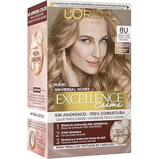 L'Oréal Paris Excellence No Ammonia Universal Nudes- 8U Light Blonde L'Oréal Paris Excellence No Ammonia Universal Nudes- 8U Light Blonde