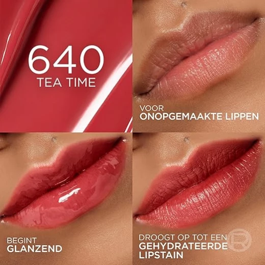 L'Oréal Paris Hyaluron Tint Lip Stain Serum, Long Lasting, Hydrating Lip Makeup Infused with Hyaluronic Acid, 640 Tea Time (Corally Brown Nude) - L'Oreal Paris - Image 9