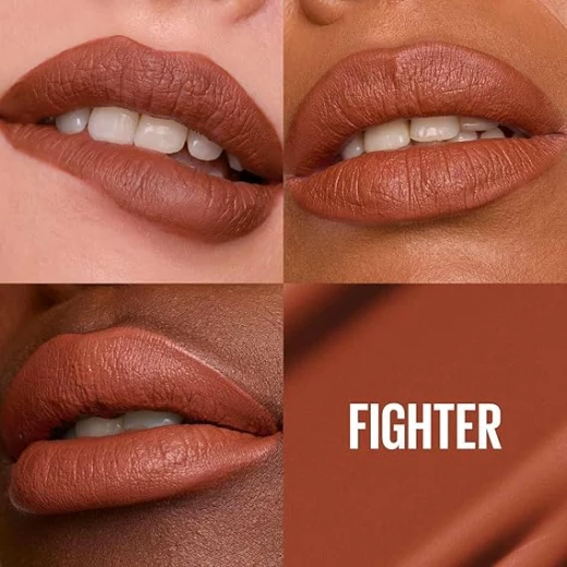 ميبيلين نيويورك روج  أحمر شفاه روج سائل سوبر ستاي مات اينك  - 75 فايترر - Maybelline - Image 5
