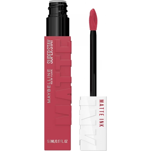 ميبيلين نيويورك أحمر شفاه روج سائل سوبر ستاي مات اينك  - 155 - سافانت - Maybelline - Image 2
