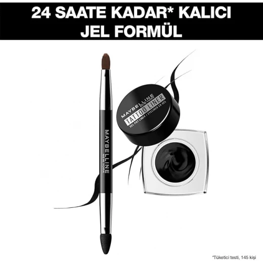 ميبيلين نيويورك محدد عيون جل مقاوم للماء ، أسود اللون - Maybelline - Image 2