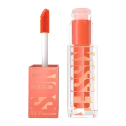 MAYBELLINE New York, Sunkisser Hazy Matte Liquid Blush, Buildable, Longwear, Matte Finish Make Up, with Vitamin E, 34 Peachy Quench