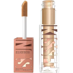 Maybelline New York Sunkisser Liquid Glow Highlighter – 21 All Star, Buildable, Melt-to-Skin Formula with Diamond Dust for Radiant Glow