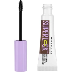 Maybelline New York Super Lock Brow Glue Tinted Eyebrow Gel, 24HR Hold Long-Lasting Non-Sticky Waterproof, Flake-Proof, Transfer-Proof - Deep Brown