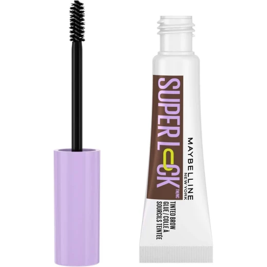 Maybelline New York Super Lock Brow Glue Tinted Eyebrow Gel, 24HR Hold Long-Lasting Non-Sticky Waterproof, Flake-Proof, Transfer-Proof - Deep Brown Maybelline New York Super Lock Brow Glue Tinted Eyebrow Gel, 24HR Hold Long-Lasting Non-Sticky Waterproof, Flake-Proof, Transfer-Proof - Deep Brown