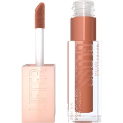 Maybelline New York, Lifter Gloss Honey'd, Hydrating Lip Gloss with Hyaluronic Acid, 027 Toffee
