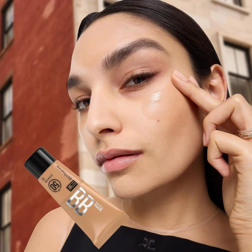 Maybelline New York Fit Me BB Nude Liquid Foundation SPF 50, 24H Hydration Lightweight Natural Dewy Finish with 2% Niacinamide - 30 - Maybelline - Image 4