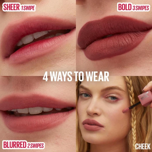 Maybelline New York Superstay Teddy Tint - Lip and Cheek Color -95 Buffed Out, - Maybelline - Image 4