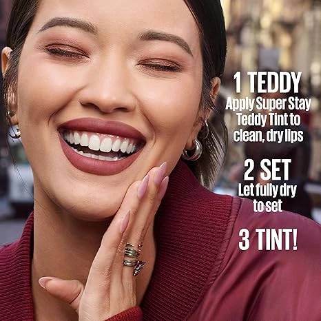 ميبيلين نيويورك جلوس احمر شفاه سوبر ستاي تيدي تينت 105 فيلفيت تشوكر - Maybelline - Image 2