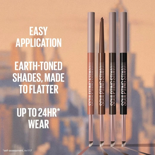 Maybelline New York Sculpting Stix Eyeliner 2-in-1 Dual Ended Liner Up to 24HR Wear Blendable, Budge-Proof - 15 Smooth Espresso - Maybelline - Image 5