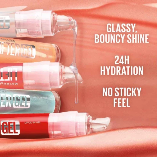 Maybelline New York Oil-in-Gel Lip Gloss Click Pen with Passionfruit Oil, 24Hours Hydration & Reflective Glass-Like Shine, Scented Non-Sticky Formula to Smooth Lip Lines, Shade: 004 - Sugar Sprit - Maybelline - Image 9