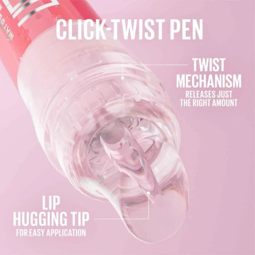 Maybelline New York Oil-in-Gel Lip Gloss Click Pen with Passionfruit Oil, 24Hours Hydration & Reflective Glass-Like Shine, Scented Non-Sticky Formula to Smooth Lip Lines, Shade: 007 - Vanilla Hor - Maybelline - Image 5
