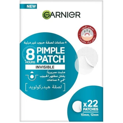 Garnier SkinActive Invisible Pimple Patch for Zits Cover, Fast Clear 8 Hours, Spot Stickers for face, (22 Patches), Invisible Under Makeup, with Hydrocolloid, in 2 sizes, made in Korea Garnier SkinActive Invisible Pimple Patch for Zits Cover, Fast Clear 8 Hours, Spot Stickers for face, (22 Patches), Invisible Under Makeup, with Hydrocolloid, in 2 sizes, made in Korea