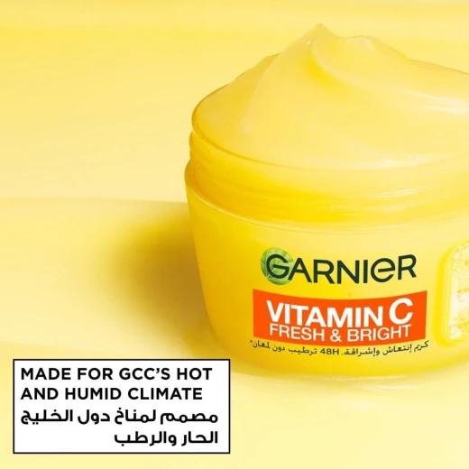 Garnier SkinActive Vitamin C Fresh & Bright Cream, 48H Oil‑Free Hydration, 4% Vitamin C & Niacinamide, Lightweight, 85ml - Garnier - Image 12