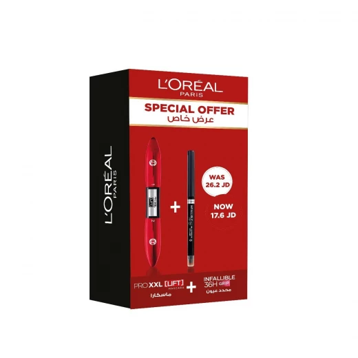 L'Oréal Paris Pro XXL Lift Mascara + Infallible Eyeliner @-33%