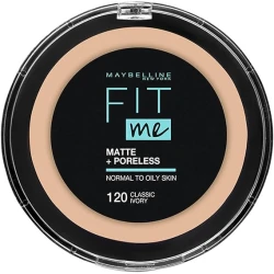 Maybelline New York Fit Me Matte and Poreless Compact Face Powder - 120, Classic Ivory