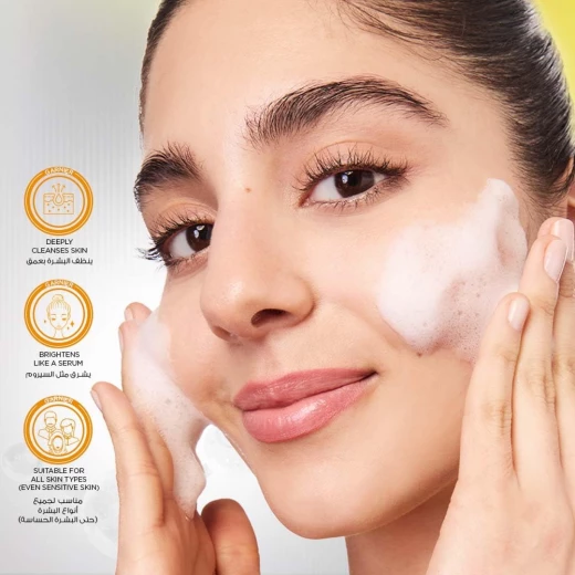 Garnier Skinactive Fast Bright Vitamin C Serum Cleanser Facewash, Gentle Face Cleanser for Skin Brightening like a Serum, Suitable for all skin types, 100ml - Garnier - Image 6