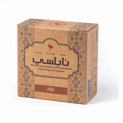 صابونة النعامة الفاخرة برائحة العود – 125 غرام | طبيعية ومغذية للبشرة | عطر شرقي فاخر للاستخدام اليومي من نابلسي