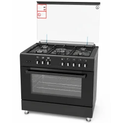Extra 90cm Gas Cooker Black | Full Safety & XXL Oven