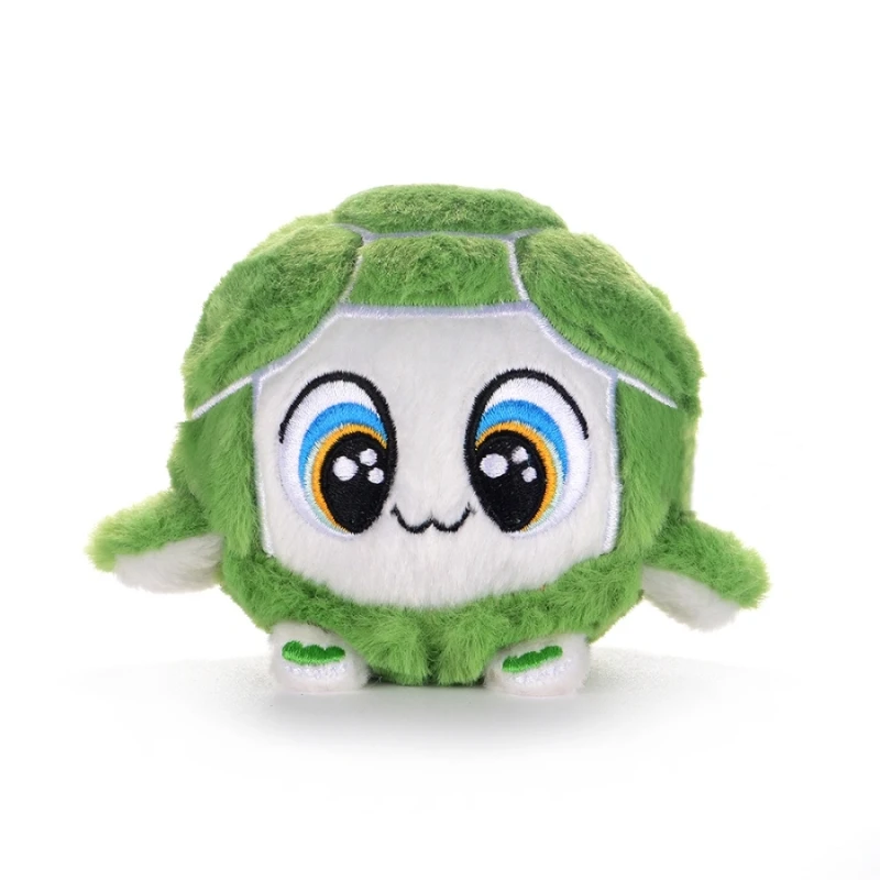 Bouncibles Turli Green Turtle Plush Toy 8cm - Premium Soft Character Toy with Leafy Green Shell Inspiring Kids to Enjoy Every Journey - Bouncibles