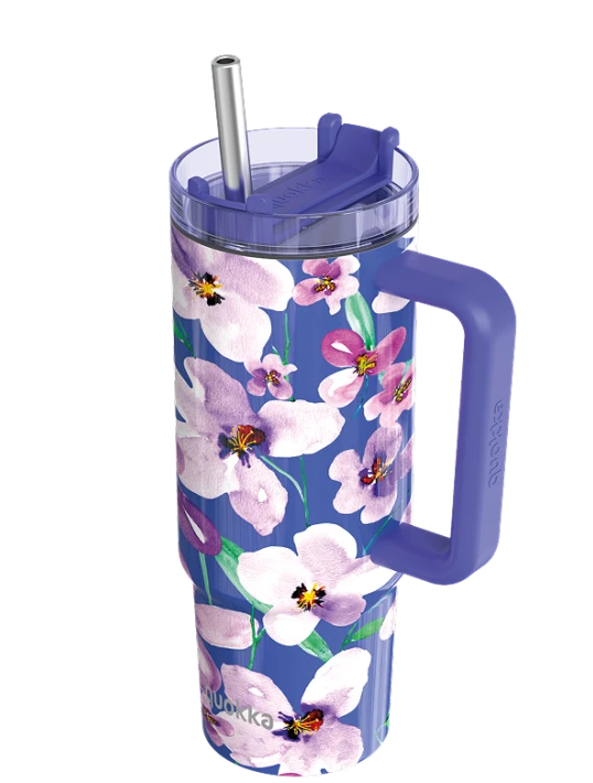 Quokka Thermal SS Mug Stream Dusk 950ml - Extra-Large Insulated Stainless Steel Tumbler with Multifunction Lid & Handle - Quokka