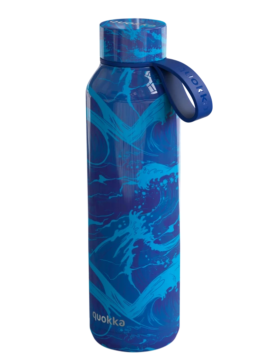 QUOKKA THERMAL SS BOTTLE SOLID WITH STRAP WAVES 630 ML - Quokka