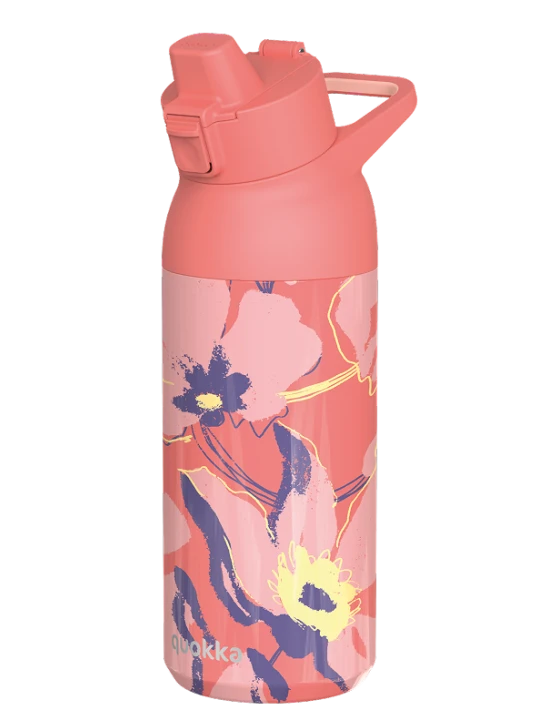 QUOKKA THERMAL SS SIPPER BOTTLE TIDE CORAL SKETCH 700 ML - Quokka