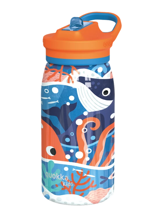 QUOKKA KIDS THERMAL SS SIPPER BOTTLE POP OCEAN 445 ML - Quokka