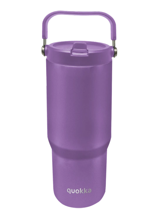 QUOKKA COOL INSULATED STAINLESS STEEL TUMBLER WITH HANDLE CORE AMETHYST PURPLE 860 ML - Quokka