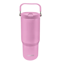 QUOKKA COOL INSULATED STAINLESS STEEL TUMBLER WITH HANDLE CORE BLOSSOM PINK 860 ML
