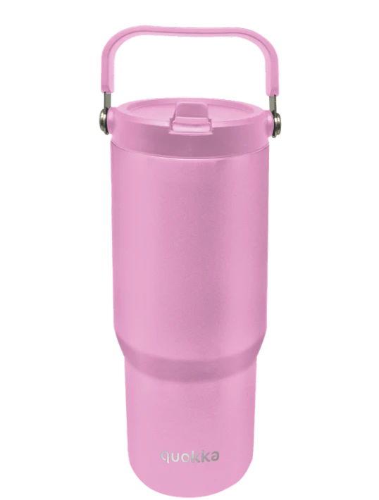 QUOKKA COOL INSULATED STAINLESS STEEL TUMBLER WITH HANDLE CORE BLOSSOM PINK 860 ML - Quokka