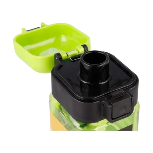 Minecraft Safety Lock Square Water Bottle 550ml - Durable Square Drink Bottle with Handle & Push-Button Security Closure, BPA-Free - Stor - Image 4