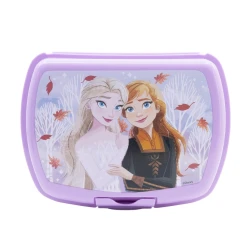 Stor Frozen Autumn Leaves Urban Sandwich Box - Large Durable Kids Snack Container, Drop-Resistant & BPA-Free