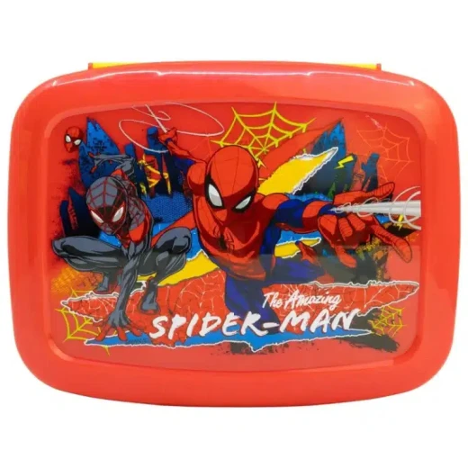 Stor Spiderman BentoPro Sandwich Box - Durable 4-Compartment Lunch Box with Tray, BPA-Free Kids Meal Prep Container Stor Spiderman BentoPro Sandwich Box - Durable 4-Compartment Lunch Box with Tray, BPA-Free Kids Meal Prep Container