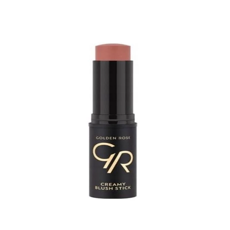 Golden Rose Creamy Blush Stick Natural Flush Makeup Buildable Pigment Long Lasting for Cheeks - Golden rose