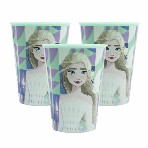 كوب بلاستيكي، تصميم فروزن، 260 مل من ستور 3 حبات كوب بلاستيكي، تصميم فروزن، 260 مل من ستور 3 حبات