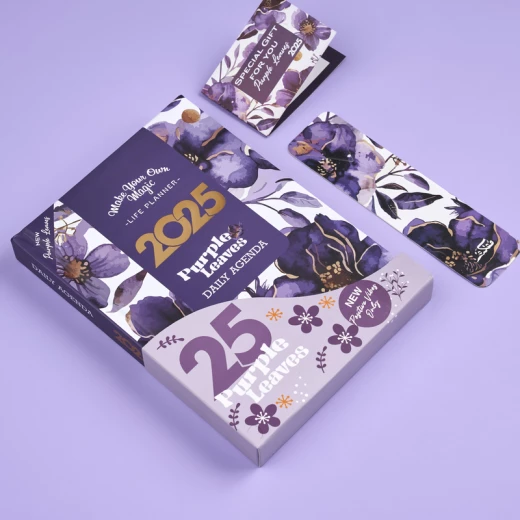 أجندة 2025 - بيربل ليفز من مفكرة - مفكرة - Image 3