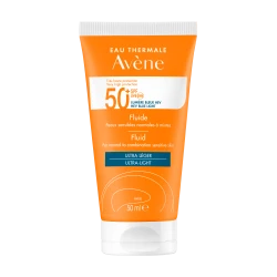 سائل واقي شمس ملون للوجه من افين SPF 50+ سعة 50 مل حماية عالية من اشعة الشمس مناسب للاستخدام اليومي